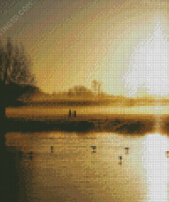 Bushy Park At Sunset Diamond Painting