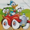 Cartoon Donald Duck And Nephews Diamond Painting