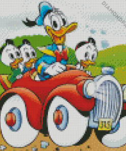 Cartoon Donald Duck And Nephews Diamond Painting