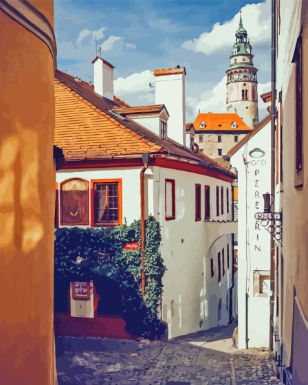 Cesky Krumlov Alleys Diamond Painting