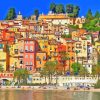 Colorful Nice Buildings France Diamond Painting