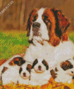 Cool ST Bernard Diamond Painting