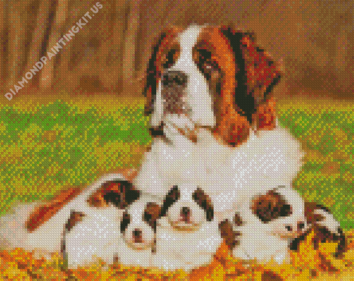 Cool ST Bernard Diamond Painting