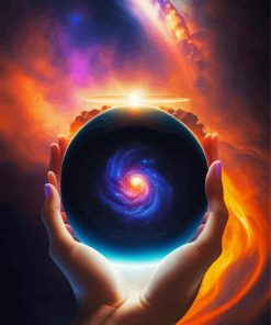 Cool The Universe In Hands Diamond Painting