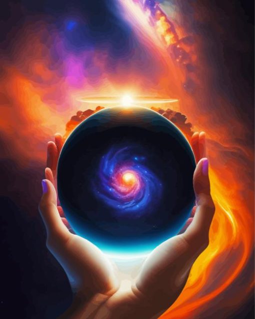 Cool The Universe In Hands Diamond Painting