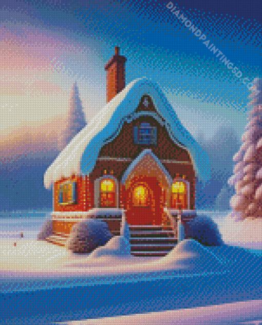 Cool Christmas House Diamond Painting