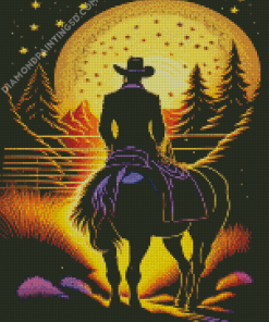 Cowboy Silhouette Diamond Painting