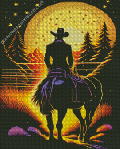 Cowboy Silhouette Diamond Painting