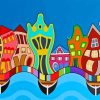 Curacao Abstract Buildings Art Diamond Painting