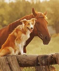 Dog And Horse Diamond Painting