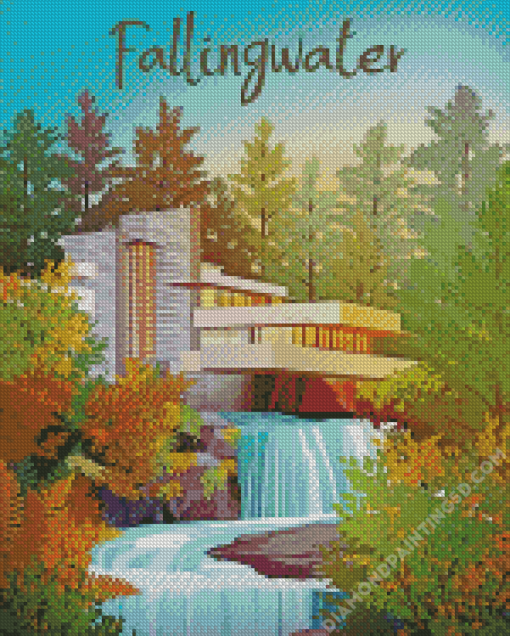 Fallingwater Poster Diamond Painting