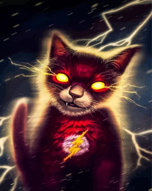 Flash Super Cat Diamond Painting