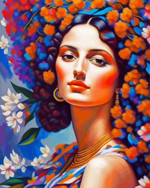 Floral Lady Diamond Painting