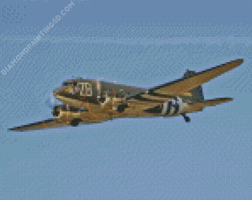 Flying WWII Airplane Diamond Painting