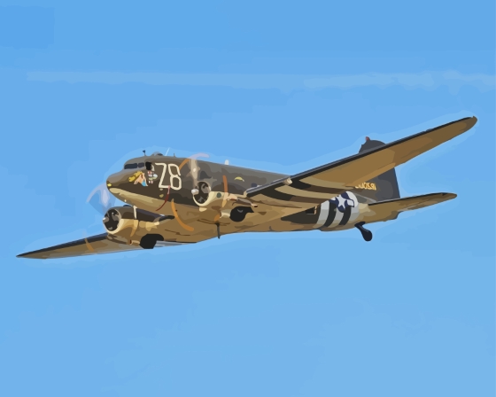 Flying WWII Airplane Diamond Painting