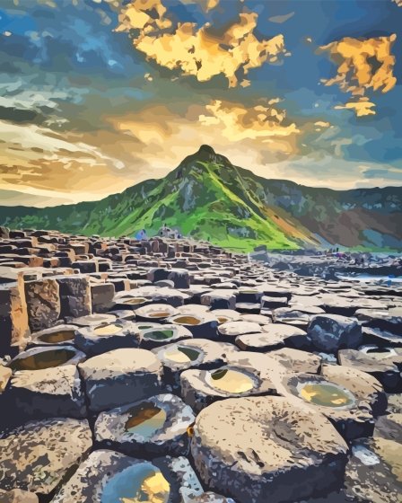 Giants Causeway Landscape Diamond Painting