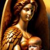 Golden Guardian Angel Diamond Painting