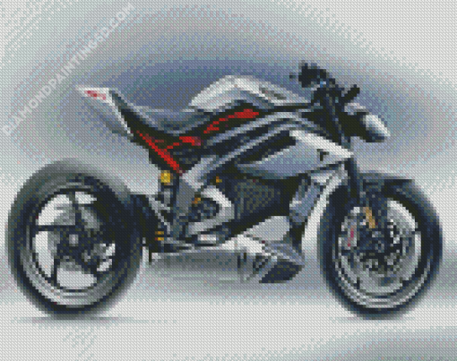 Gray Superbike Diamond Painting