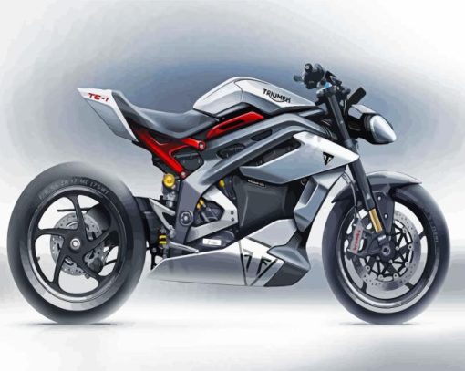 Gray Superbike Diamond Painting