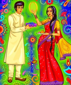 Indian Couple Diamond Painting