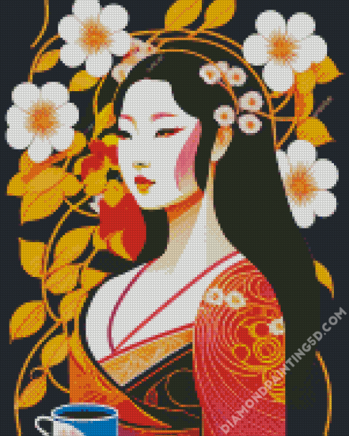 Japanese Lady Diamond Painting