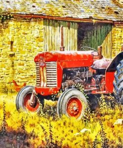 Massey Ferguson Tractor In Farm Diamond Painting