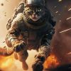 Military Cat Diamond Painting