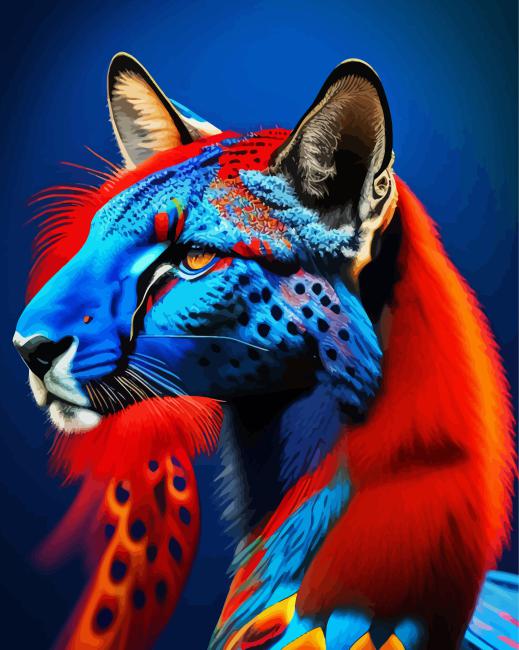 Peacock Cheetah Diamond Painting