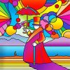 Psychedelic Umbrella Man Diamond Painting