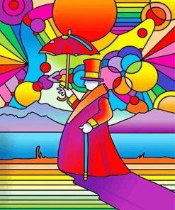 Psychedelic Umbrella Man Diamond Painting