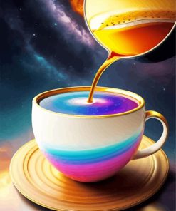 Purple Galaxy Coffee Diamond Painting