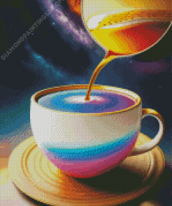 Purple Galaxy Coffee Diamond Painting