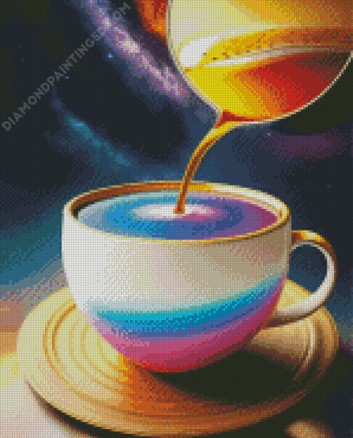 Purple Galaxy Coffee Diamond Painting