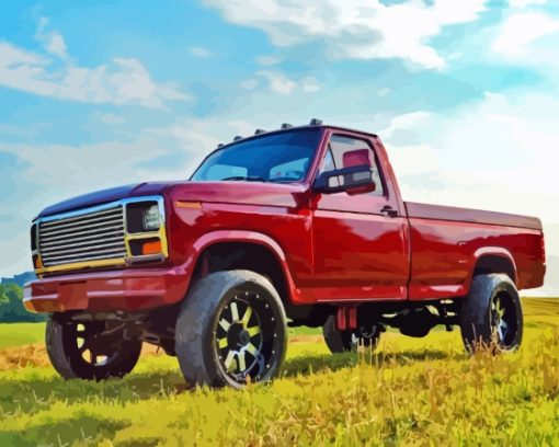 Red Powerstroke Diamond Painting