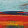 Red Field Landscape Kurt Jackson Diamond Painting