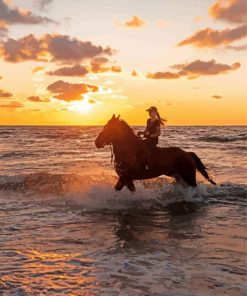 Sea Woman With Horse Diamond Painting