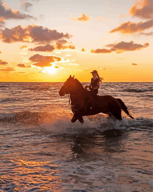 Sea Woman With Horse Diamond Painting