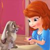 Sofia The First With Rabbit Diamond Painting