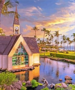 Waiola Church Hawaii Diamond Painting