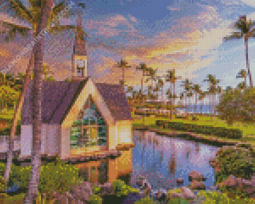 Waiola Church Hawaii Diamond Painting