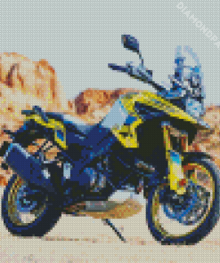 Yellow Suzuki DL650 V Strom Diamond Painting