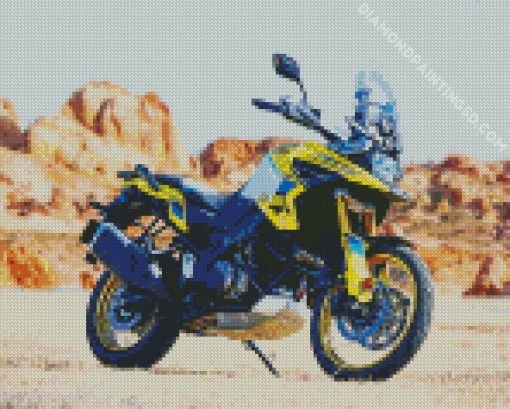 Yellow Suzuki DL650 V Strom Diamond Painting