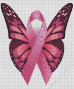 Butterfly Awareness Ribbon Diamond Painting