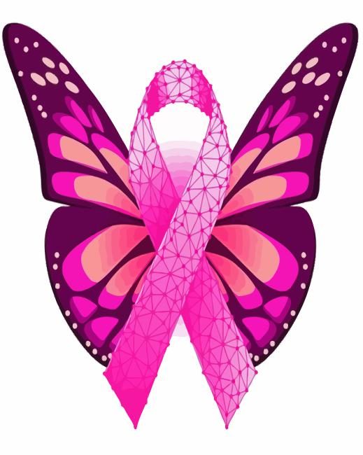 Butterfly Awareness Ribbon Diamond Painting