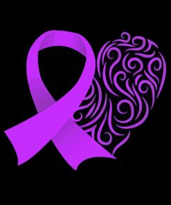 Purple Awareness Ribbon Diamond Painting