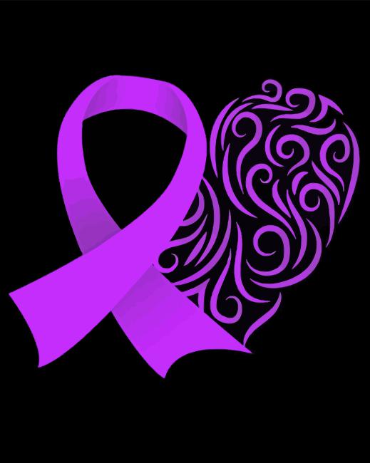 Purple Awareness Ribbon Diamond Painting