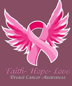 Pink Awareness Ribbon Diamond Painting