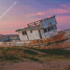 Abandoned Boat Diamond Painting