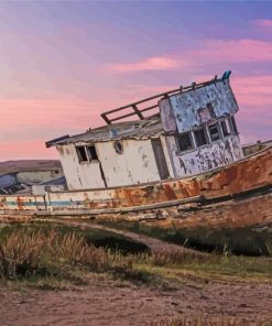 Abandoned Boat Diamond Painting