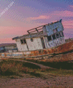 Abandoned Boat Diamond Painting